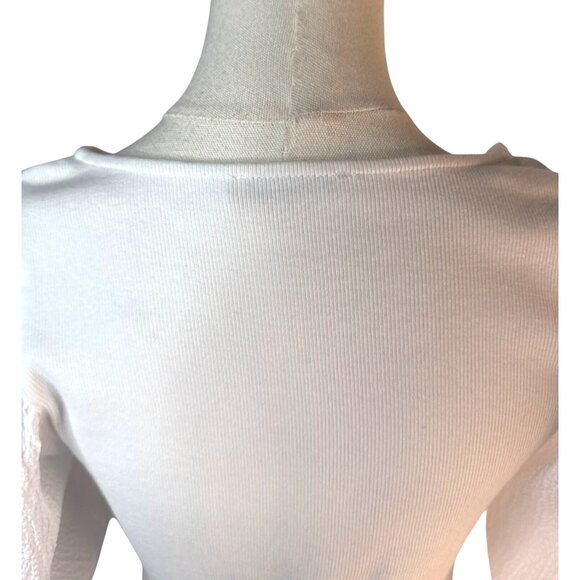 2/$30 ZARA Large White Puff Sleeve Crop Top - Picture 9 of 11